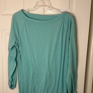 Women's Aqua Nike Dry Fit Long Sleeve Top